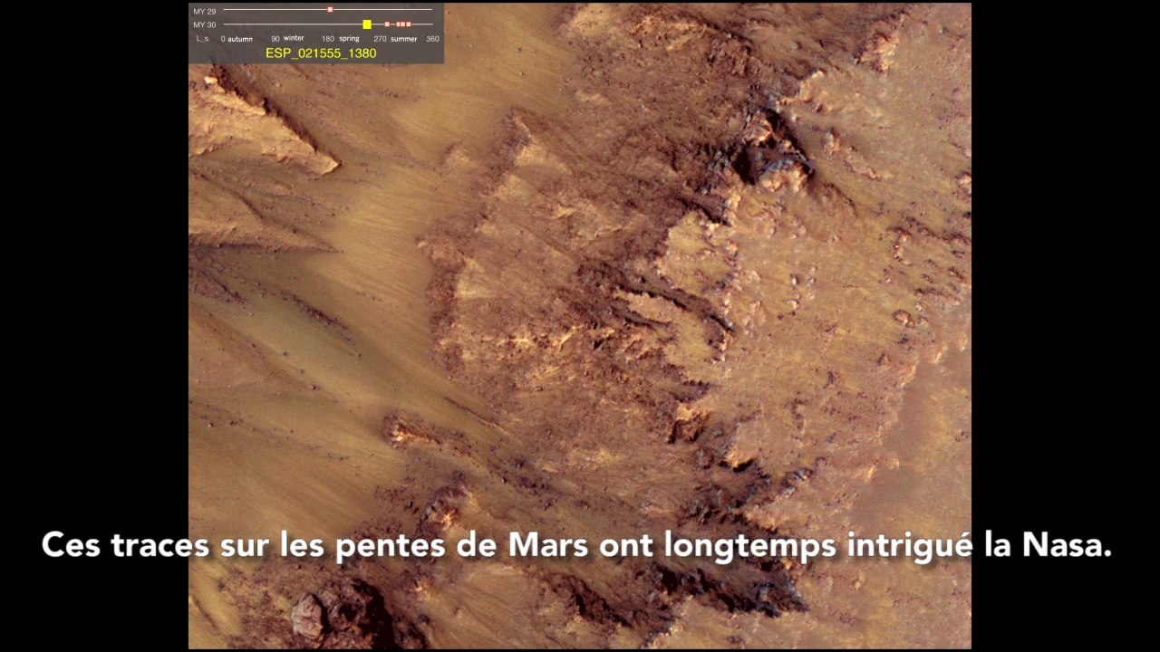 De l'eau liquide sur Mars : la Nasa aurait résolu le mystère de ces traces