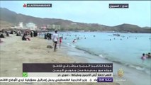 جولة لكاميرا الجزيرة مباشر في شاطيء جولد مور بمدينة عدن