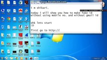Make fake id without mobile no. and gmail - 2015 new method