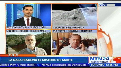 NASA confirma que existe "evidencia espectral" del hallazgo de agua en Marte