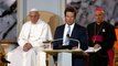 Mark Wahlberg Welcomes Pope Francis in Philadelphia, Drops ‘Go Eagles’ During Speech