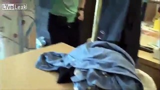 Man Angry At Dry Cleaner