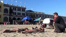 Priest Picking up Girls Pick up Prank On The Beach Hot Girls (TheSureChuck)