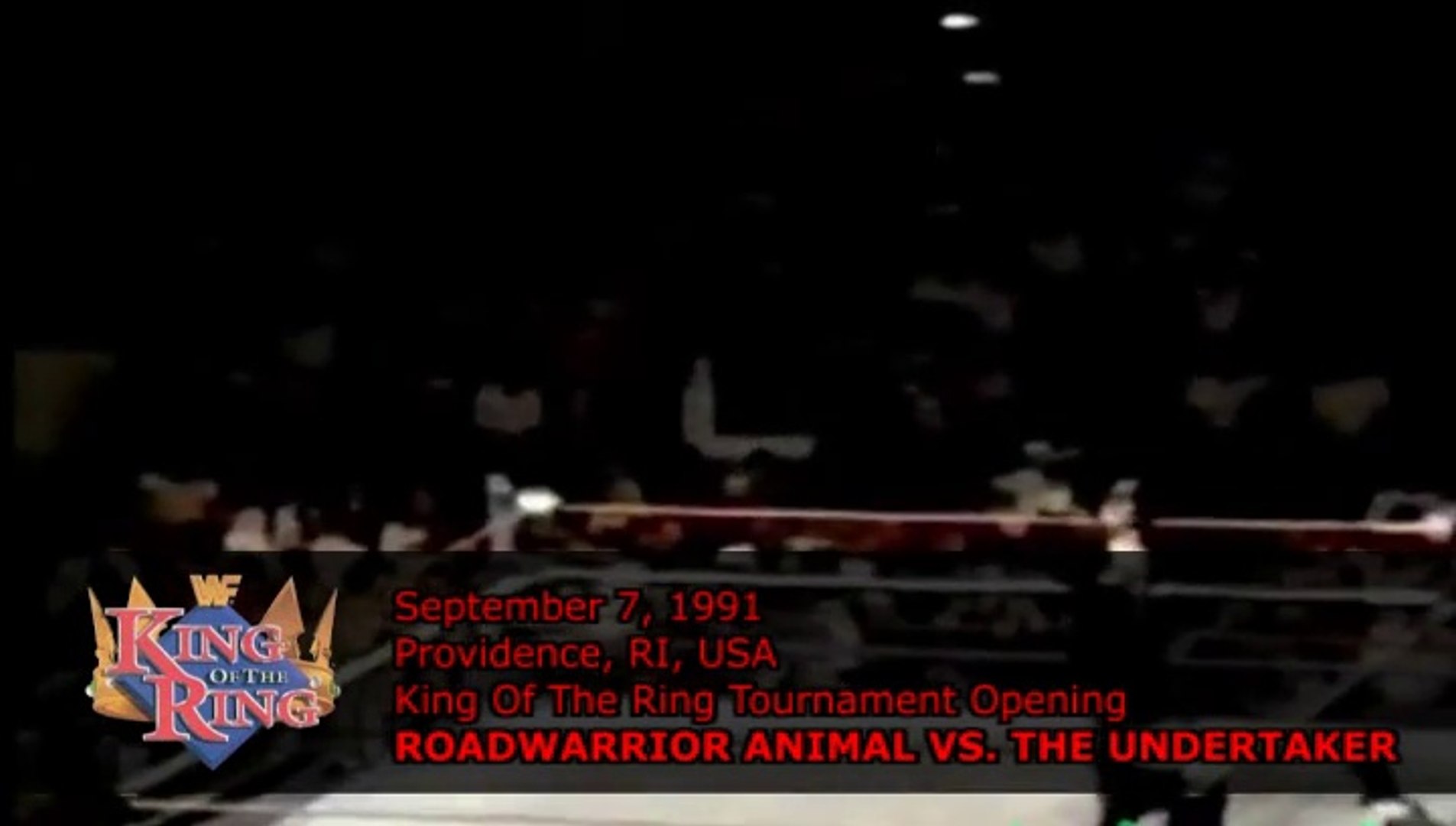 1991-09-07 WWF King Of The Ring - King Of The Ring Tournament Opening -  Roadwarrior Animal vs The Undertaker - video Dailymotion