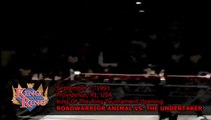 1991-09-07 WWF King Of The Ring - King Of The Ring Tournament Opening - Roadwarrior Animal vs The Undertaker