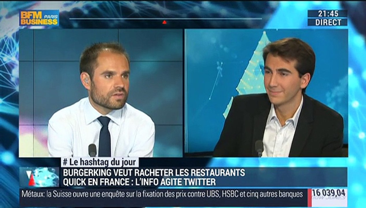 Le Hastag du jour: 8 200 tweets autour du possible rachat de Quick par Burger King - 28/09