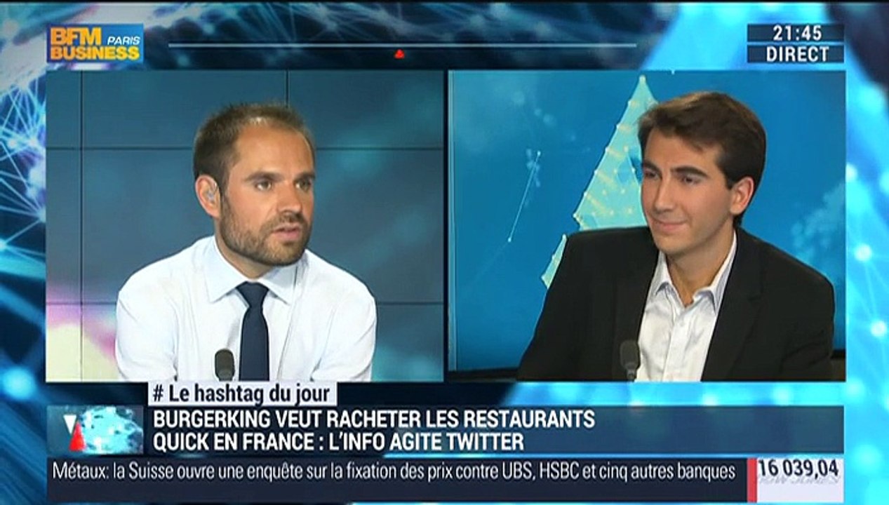 Le Hastag du jour: 8 200 tweets autour du possible rachat de Quick par Burger King - 28/09