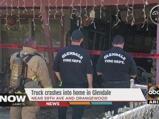 Vehicle crashes into home in Glendale