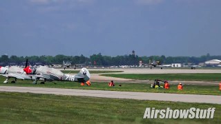 LiveLeak.com - World War II Warbirds and Pyro (B-25s/T-6s/Lanc/P-51s/Sea Fury/Yak-9) - EAA AirVenture Oshkosh 2015