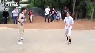Black Guy Comes Out Of Nowhere Fight
