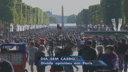 Paris proíbe circulação de carros por um dia
