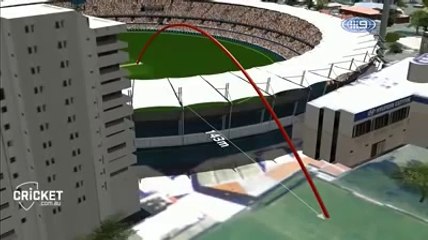 Brett Lee hitting longest six143m