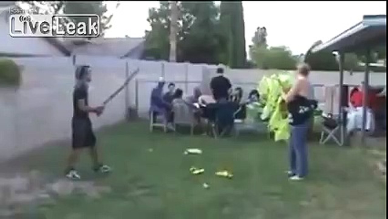 LiveLeak.com - Broken Piñata Stick Vs Girl’s Face: Who ya got?