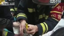 Baby's arm stuck in juice extractor
