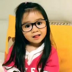 Cute little girl saying goodnight