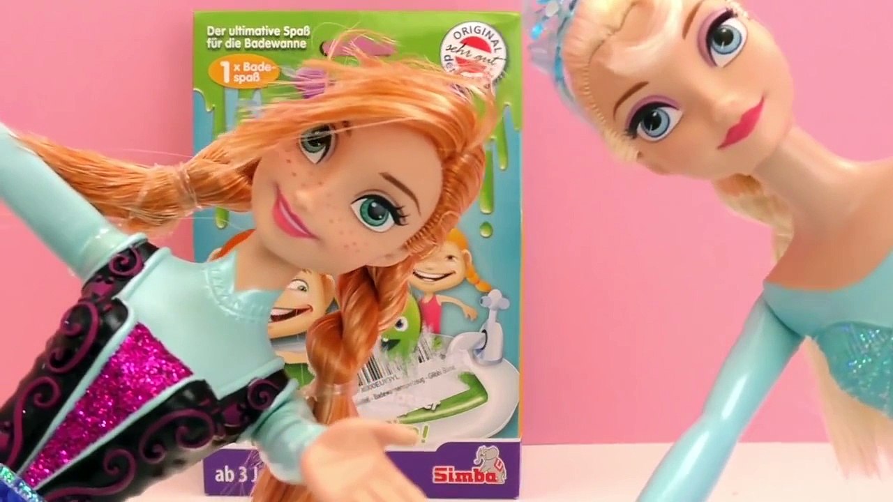 En Acayip Ürünler: Suyu Slime çevirmek! Banyo için Glibbi Slime - Elsa ve Anna ile Tanıtımı