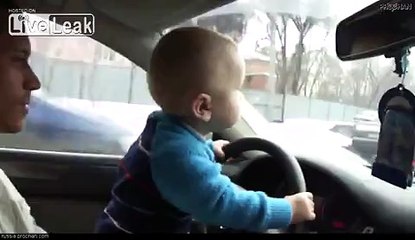 WTF - Baby Driving Car in Russia