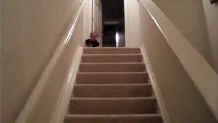 Sliding Down The Stairs Like A Boss