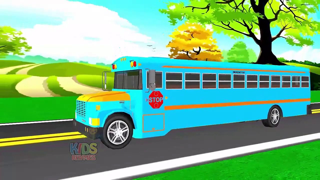 The Wheels On the Bus Go Round and Round | Kids Nursery Rhymes Cartoon Video