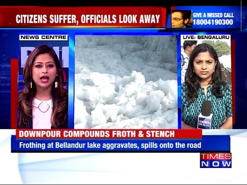 Froth above Toxic Level at Bellandur Lake in Bengaluru