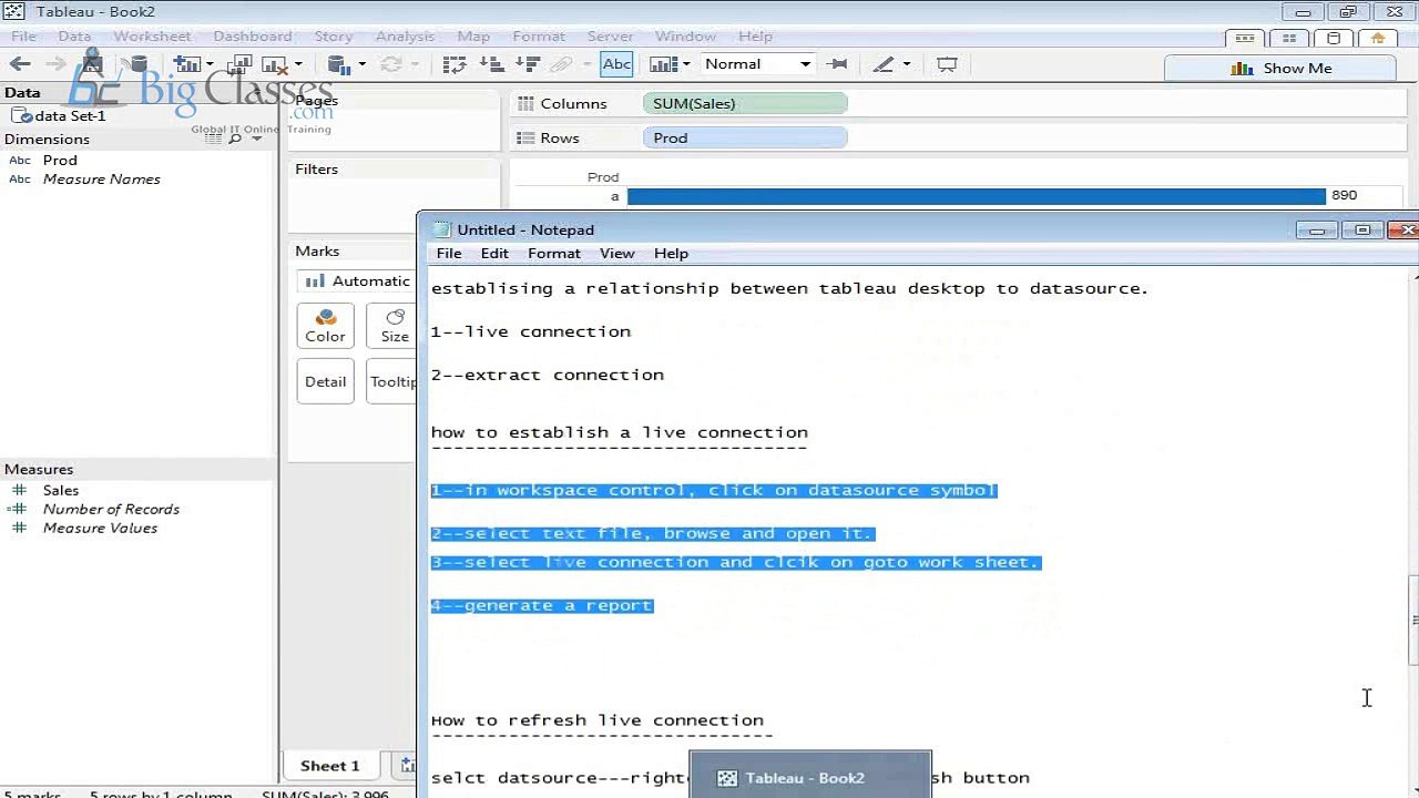 Tableau Online Training | Tableau Desktop and Server Training