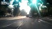 Two buses racing each other with passengers on board!