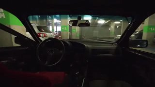Crazy Guy Drifts To The Top Of A Parking Garage
