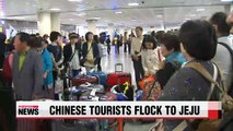 Chinese tourists crowd Jeju for Chuseok holidays