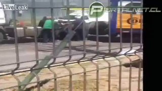 angry truck driver becomes crazy