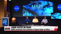 NASA scientists find evidence of liquid water on Mars