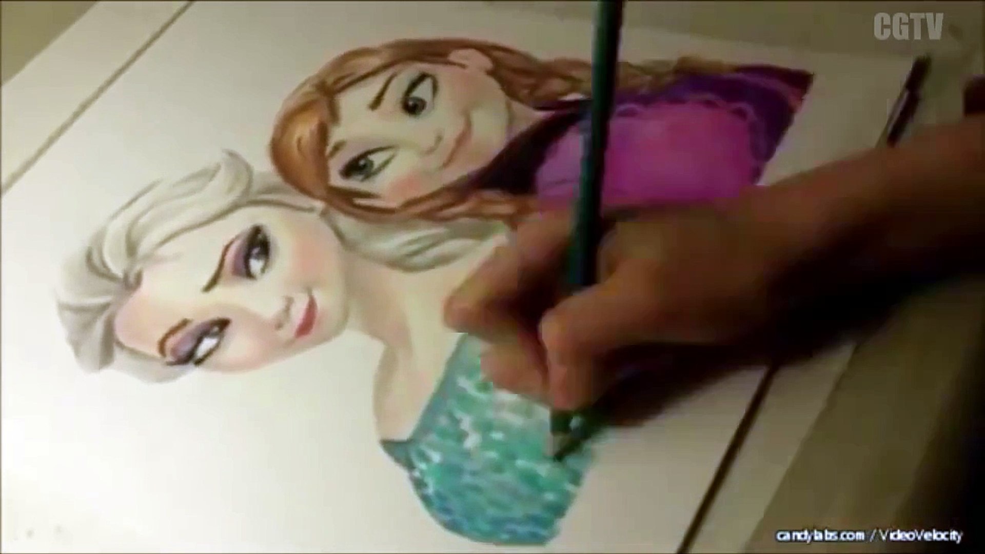 How To Draw Elsa And Anna Together From Frozen Moviespeed