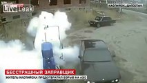 Gas station explosion- Russia