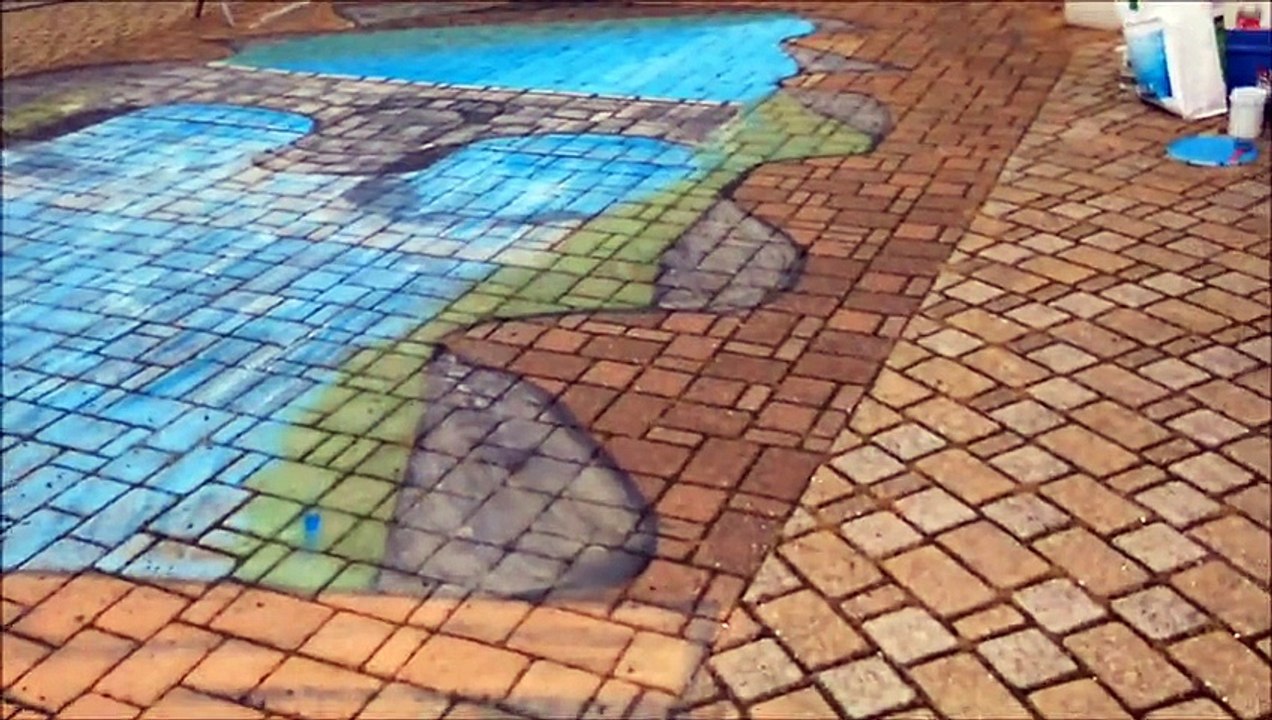 Film fresque trompe-oeil ,3D, street-art,artiste de rue,tatatron