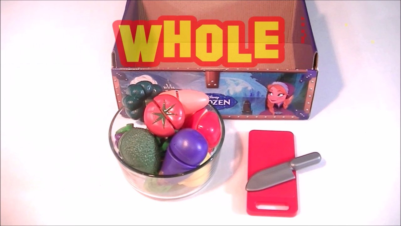 Learn Whole and Half with Velcro Cutting Fruit and Vegetables