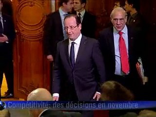 Compétitivité: des décisions en novembre pour la durée du quinquennat