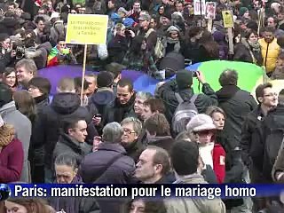 60.000 personnes défilent à Paris pour le mariage homosexuel