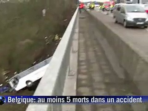 Belgique: cinq morts, dont trois jeunes Russes, dans un accident d'autocar