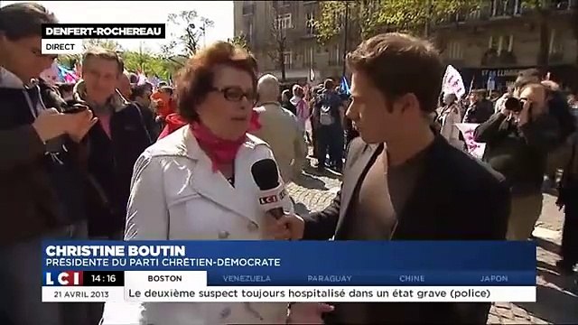 Christine Boutin attaquée en pleine interview