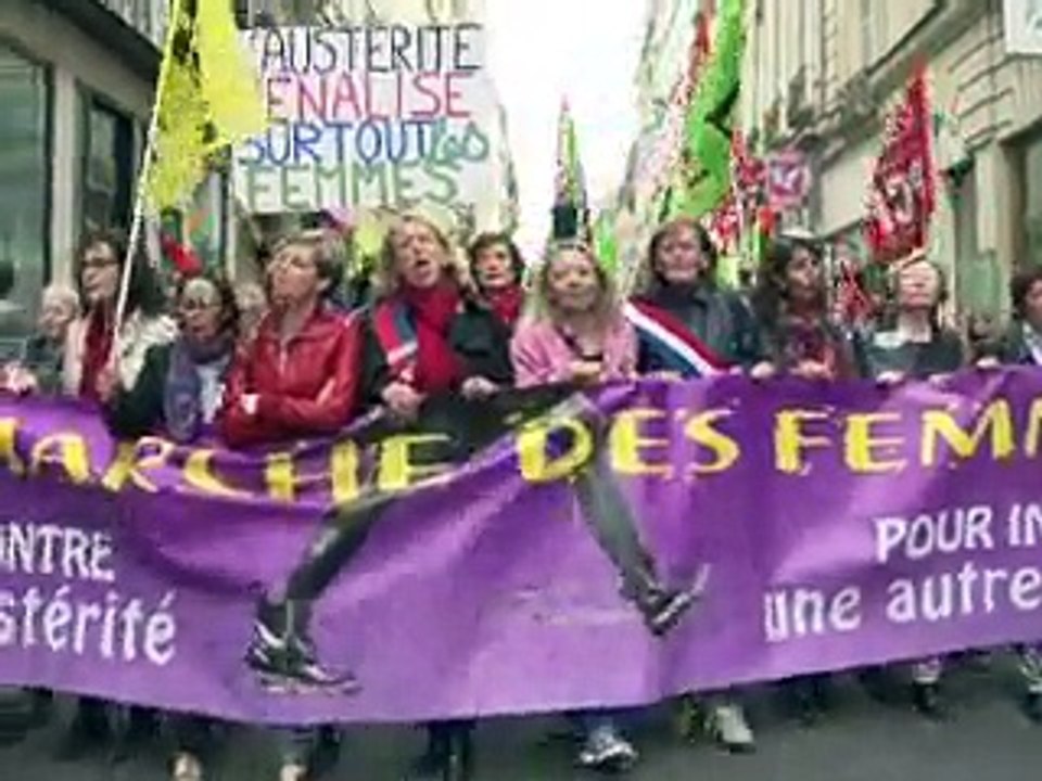 Plusieurs centaines de personnes à une "marche des femmes contre l'austérité"