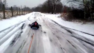 He regrets not jumping off sooner [snow sledding]