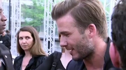 David Beckham au premier rang du défilé Louis Vuitton