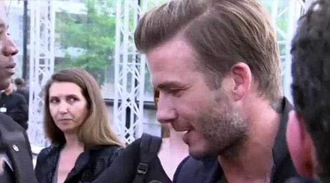 David Beckham au premier rang du défilé Louis Vuitton