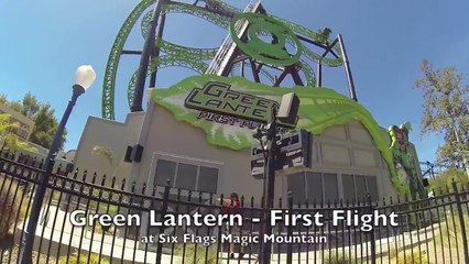 Green Lantern - First Flight (Front Seat HD POV) - At Six Flags Magic Mountain