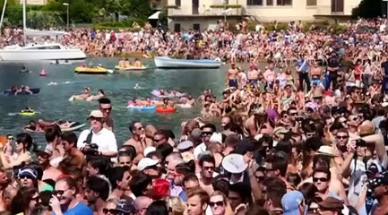 Plogeons spectaculaires au Lac de Garde
