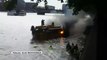 Londres : un bateau prend feu sur la tamise, 30 personnes finissent à l'eau