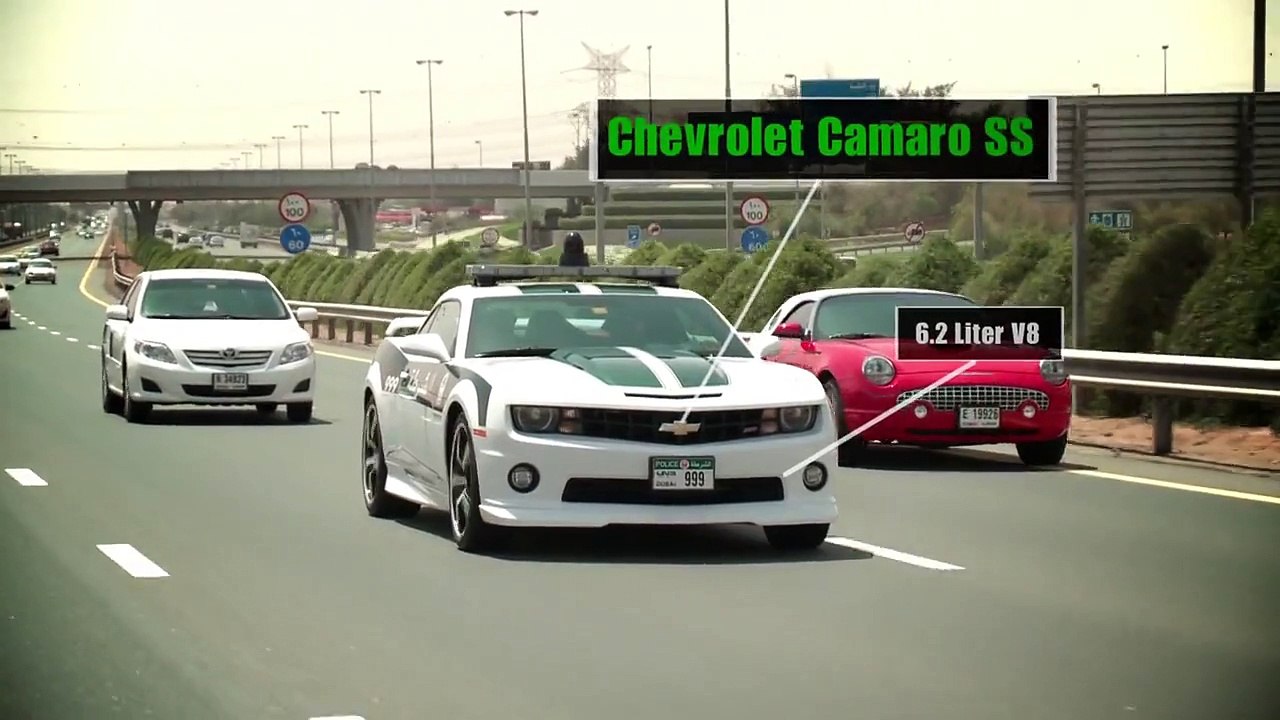 Les voitures de sport luxueuses de la police de Dubaï