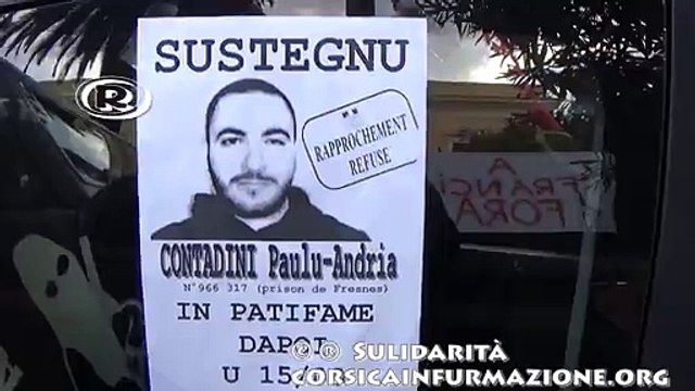 #Corse Soutien des TCA aux prisonniers politiques et aux militants devant la préfecture