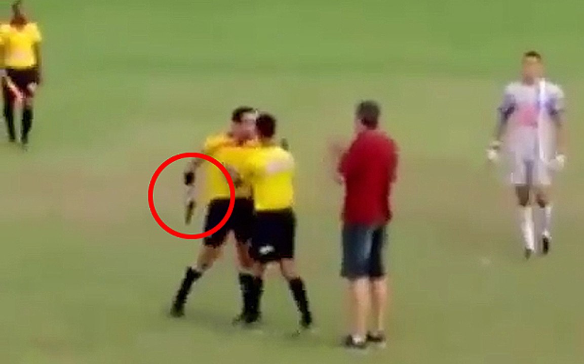 Referee Pulls out a Gun During a Football Match in Brazil : Raw Footage