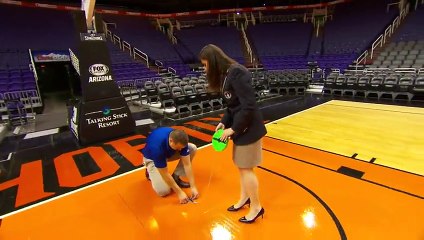 World record basket ball shot