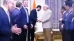 Microsoft CEO Satya Nadella Wiping his Hands after Shaking Hands with Indian PM Narendra Modi